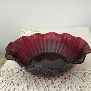 Anchor Hocking Royal Ruby Red Glass Bowl